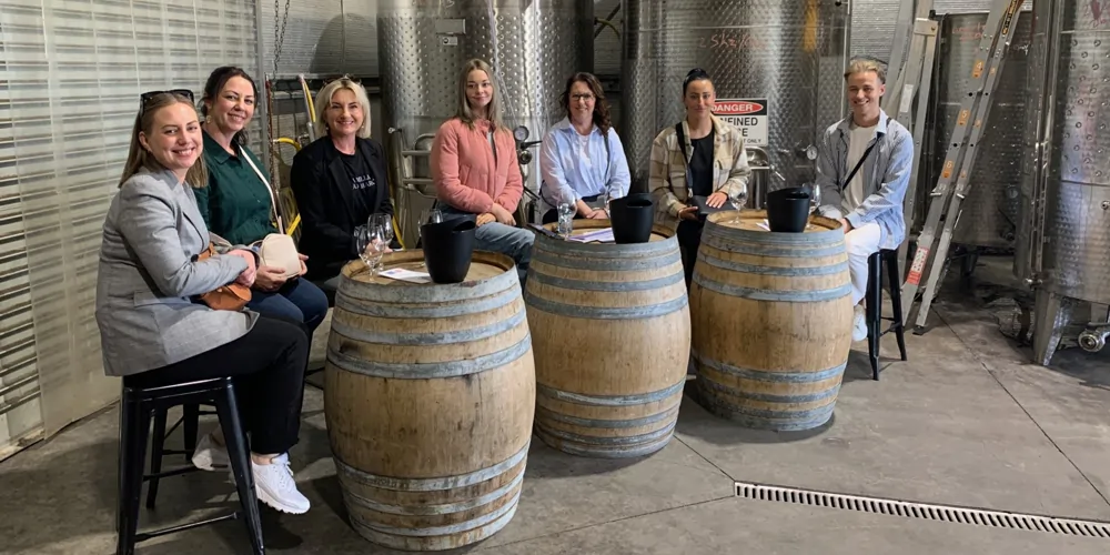 Hunter Valley Wine Tours 3 A family group of 7 enjoying a private Hunter Valley wine tour at Hunter Wine Lab, Pokolbin