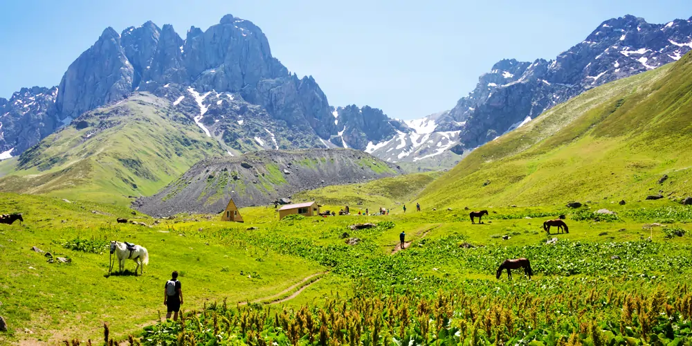 juta-valley-near-caucasus-mountain-kazbegi-georgia The stunning Juta Valley near the Caucasus Mountains in Kazbegi, Georgia, a region rich in natural beauty and ancient traditions tied to the origin of wine